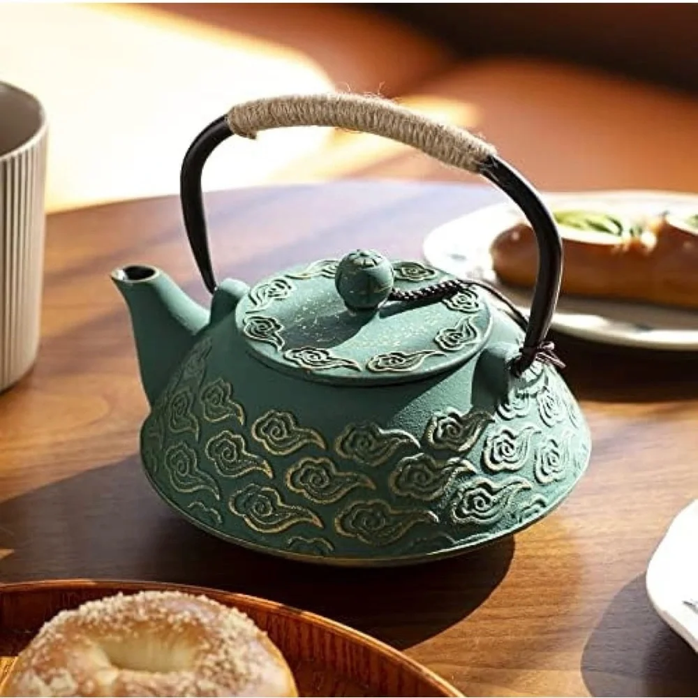 Cast Iron/Japanese Tea Pot With Infuser For Loose Leaf/Green - Picture 12 of 15